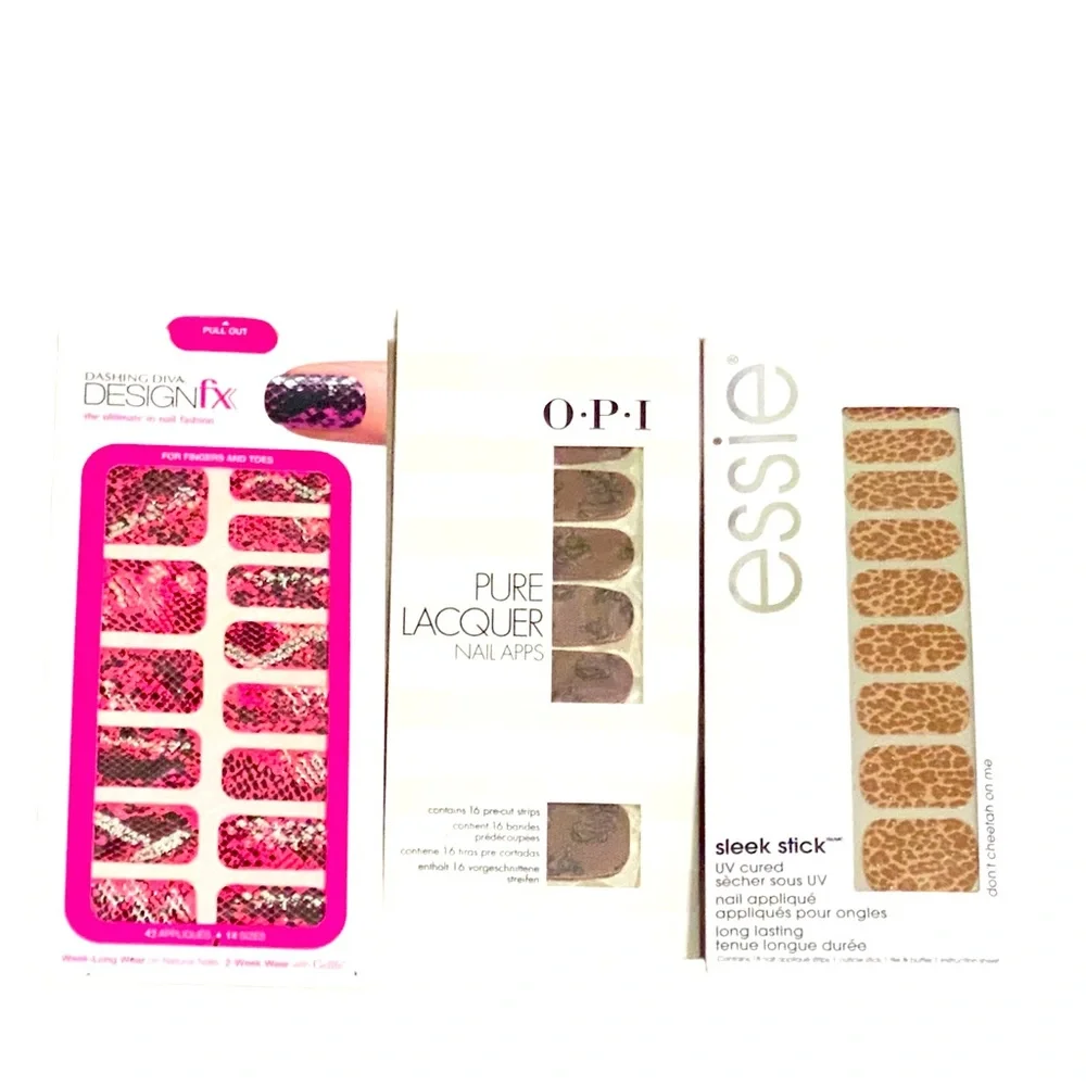 Design Fx, OPI, ESSIE Nail Appliqués- 3 packs - Picture 1 of 8